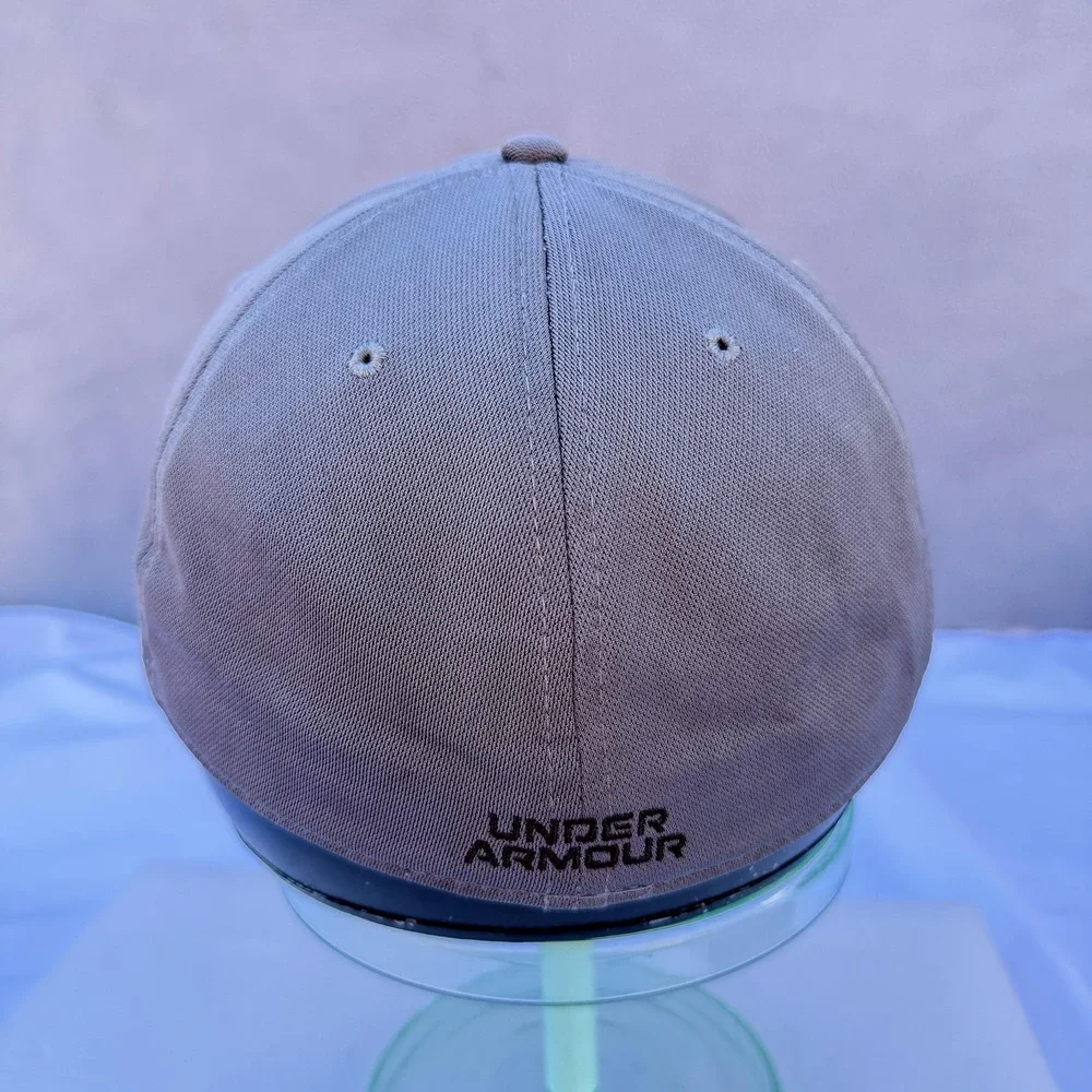 Under Armour Hat Cap Fitted Men's Large Gray Twill Embroidered Logo Baseball